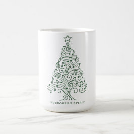 Caneca De Café "Espírito Evergreen - Design de Árvore de Natal Mu