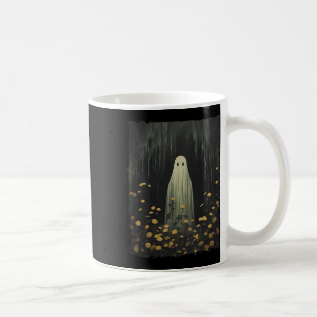 Caneca De Café Espírito Funny Retro No Halloween Floral G (Direita)