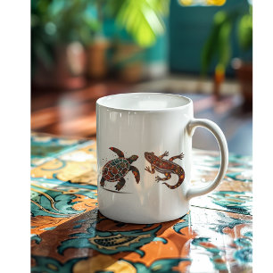 Caneca De Café Espíritos da Terra Exterior, arte original