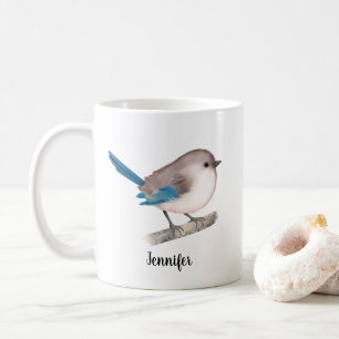 Caneca De Café Esplêndida Fairy Wren Bird em Branch