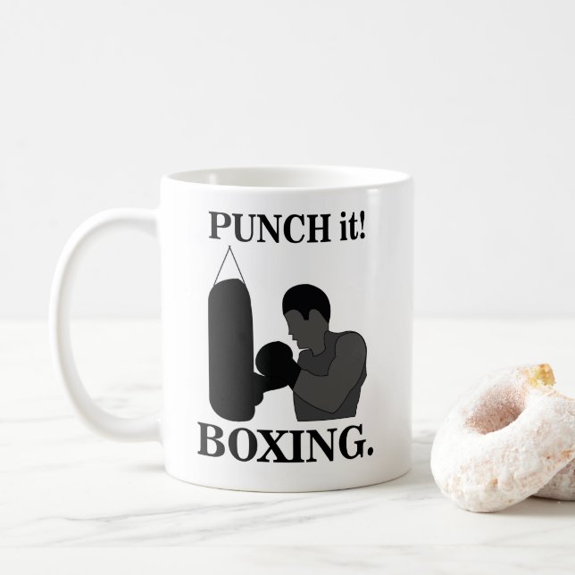Caneca De Café Esporte de Boxe Soco Boxe (Com Donut)