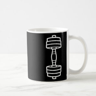Caneca De Café Esporte de musculação minimalista haltere simples