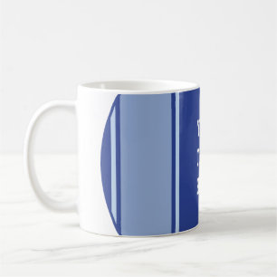 Caneca De Café ESPORTE STRIPES - Azul + seu texto