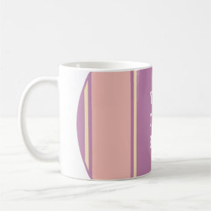 Caneca De Café ESPORTE STRIPES - Pastel Violet Yellow + seu texto