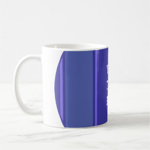 Caneca De Café ESPORTE STRIPES - Violeta Azul + seu texto