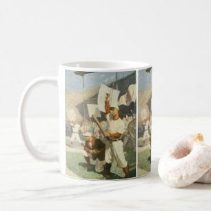 Caneca De Café Esportes Antigos, Jogadores de Beisebol em um Jogo