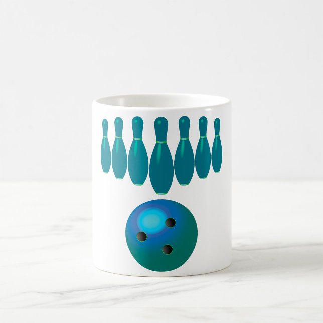 Caneca De Café Esportes de bola de boliche e alça (Criador carregado)