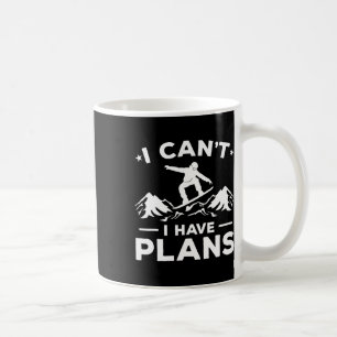Caneca De Café Esportes de inverno de Snowboard que não posso ter