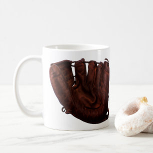 Caneca De Café Esportes de Vintage, luva de beisebol de couro ant