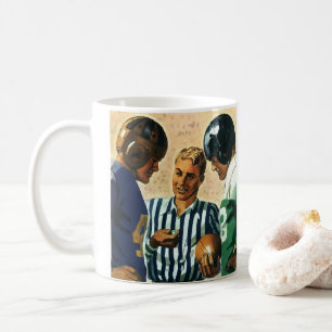 Caneca De Café Esportes de Vintage, Toss de Moedas de Futebol