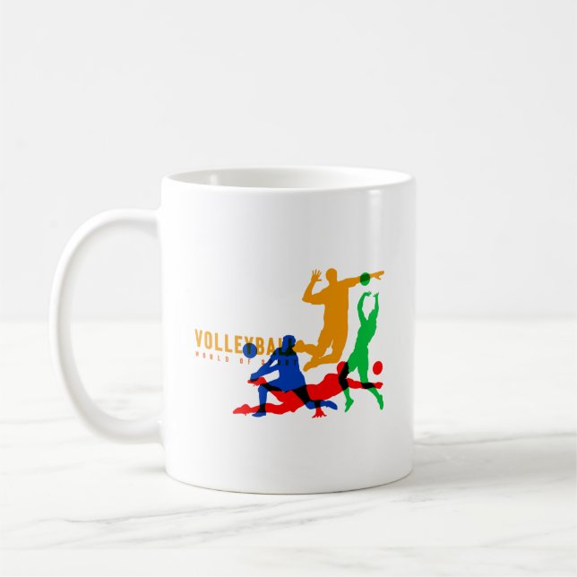 Caneca De Café Esportes de Voleibol | Clássica #11 (Esquerda)