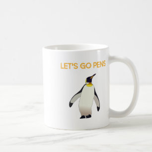 Caneca De Café Esportes Tee#39;s vamos às Canetas com pinguins de