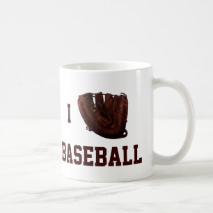 Caneca De Café Esportes Vintage, Eu Amo Baseball, Eu Amo Baseball