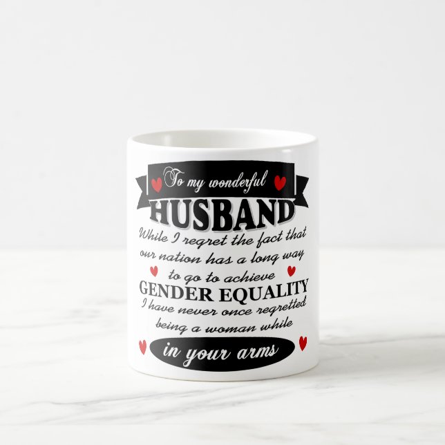Caneca De Café esposa bonita para o marido (Centro)