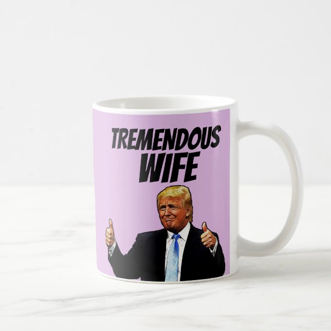 CANECA DE CAFÉ ESPOSA CAFÉ MUG, DONALD TRUMP ENGRAÇADO (Direita)