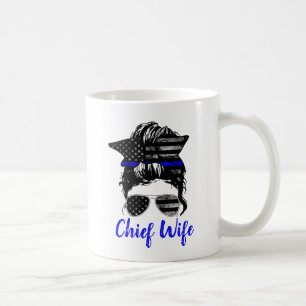 Caneca De Café Esposa Chefe Messy Bun Esposa Café Mug
