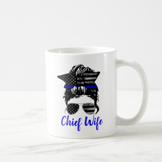 Caneca De Café Esposa Chefe Messy Bun Esposa Café Mug (Direita)