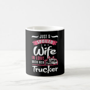 Caneca De Café Esposa De Caminhoneiro Apenas Um Motorista De Cami
