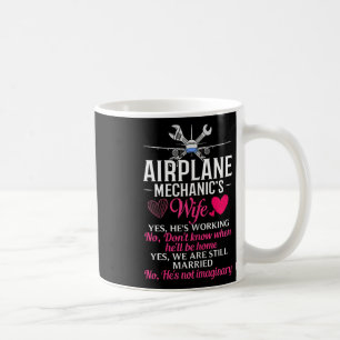 Caneca De Café Esposa de Mecânico de Aeronaves Feminino Manutençã