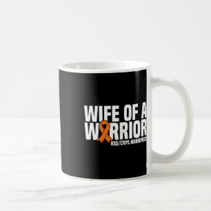 Caneca De Café Esposa De Um Guerreiro Laranja Frisa Consciência