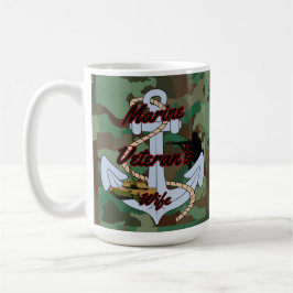 Caneca De Café Esposa de Veterano Marinho