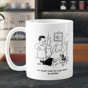Caneca De Café Esposa diz que marido não tenta ser ferido