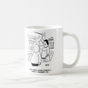 Caneca De Café Esposa diz que o marido está indo à descida
