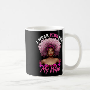 Caneca De Café Esposa do Cancer de Mama Eu Visto Rosa Para Outubr