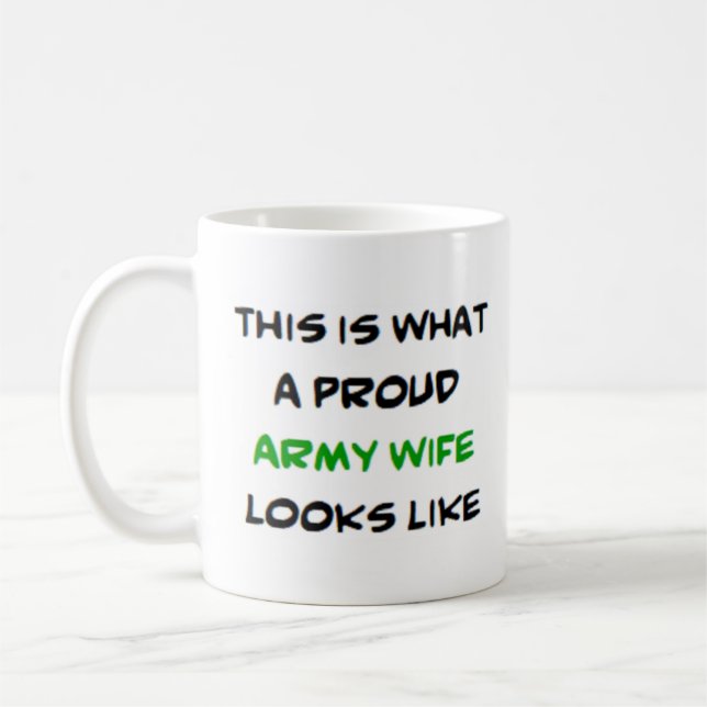 Caneca De Café esposa do exército (Esquerda)