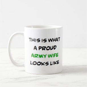 Caneca De Café esposa do exército, orgulhosa