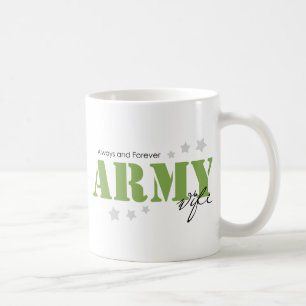 Caneca De Café Esposa do Exército - Sempre e para sempre