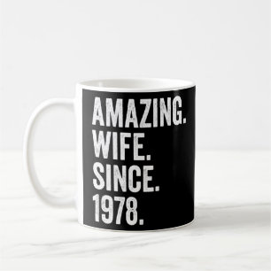 Caneca De Café Esposa Incrível Desde 1978, 44, Aniversário 4