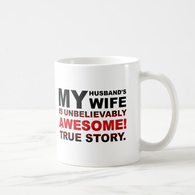 Caneca De Café Esposa Incrível do Marido Engraçada Mug (Direita)