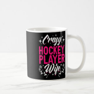 Caneca De Café Esposa Louca Jogador de Hóquei Campo Olímpico de H
