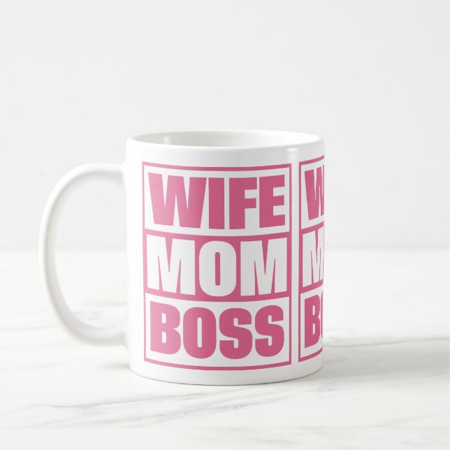 Caneca De Café Esposa - Mãe - Chefe (Esquerda)