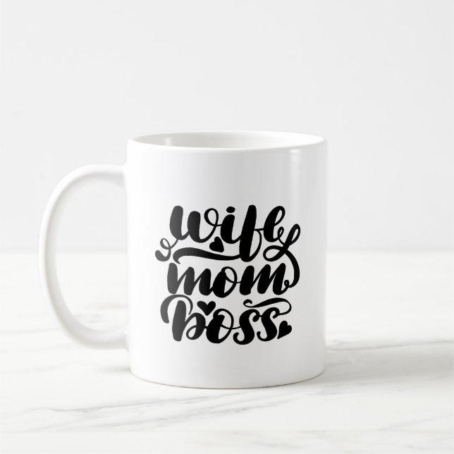 Caneca De Café Esposa Mãe Chefe (Esquerda)