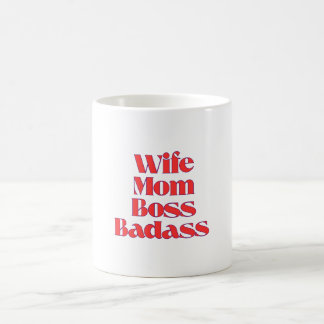 Caneca De Café Esposa Mãe Chefe Badass