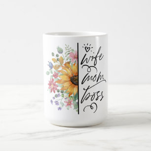 Caneca De Café Esposa Mãe Chefe Dia de as mães Design