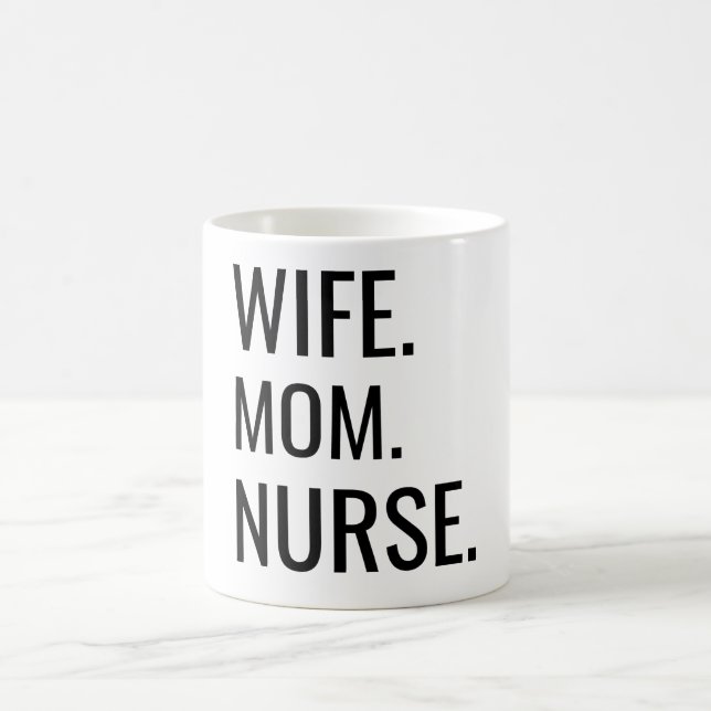 Caneca De Café Esposa. Mãe. Enfermeira. (Centro)