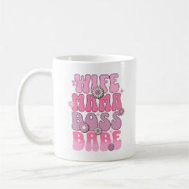 Caneca De Café Esposa Mama Chefe Babe Engraçado Dia de as mães Di