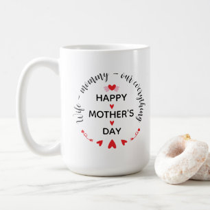 Caneca De Café Esposa Mamãe Nosso Tudo Doce Dia das Mães