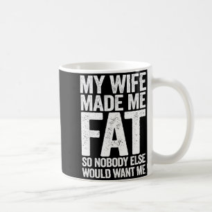 Caneca De Café Esposa me fez gordo dizendo piada marido dia dos p