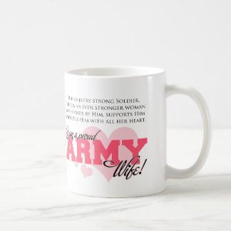 Caneca De Café Esposa orgulhosa do exército