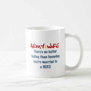 Caneca De Café Esposa orgulhosa do exército