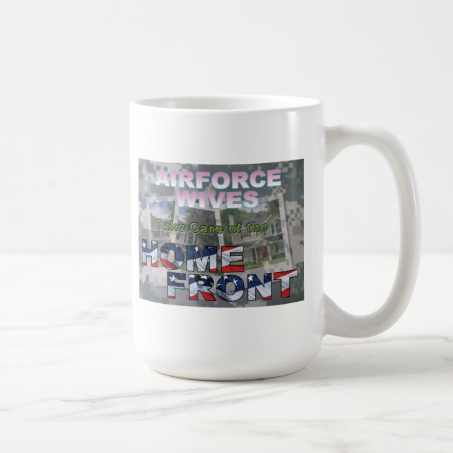 Caneca De Café Esposas da Força Aérea Tomam Conta da Frente Inter (Direita)