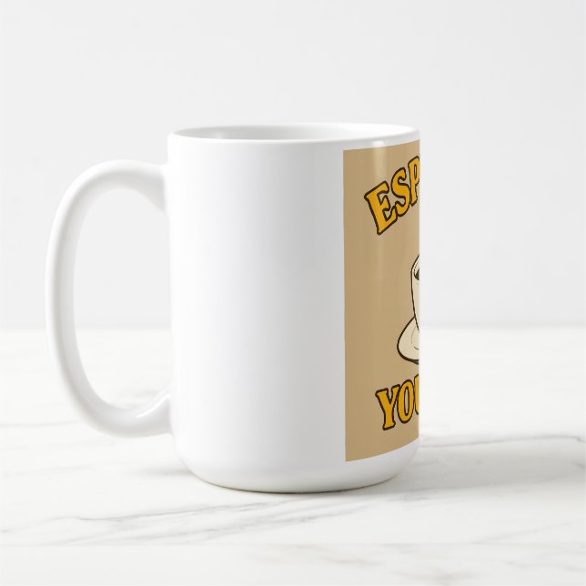 Caneca De Café Espresso Yourself – Fun Coffee Lover Graphic Tee (Esquerda)