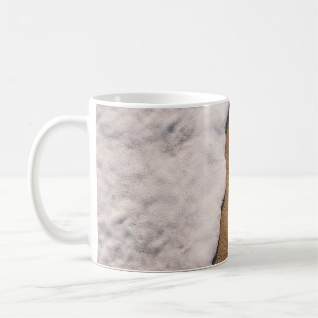 Caneca De Café Espuma marinha na areia (Esquerda)