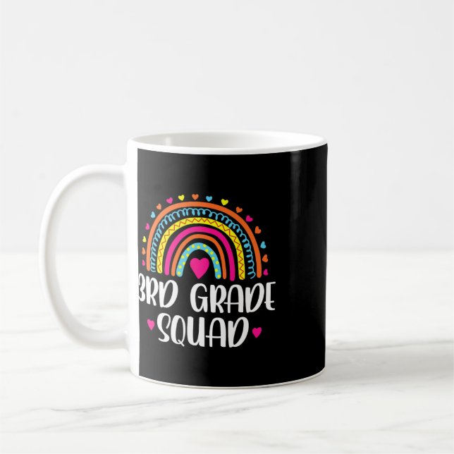 Caneca De Café Esquadrão da 3ª Série Arco-íris Volta às Aulas Pro (Esquerda)