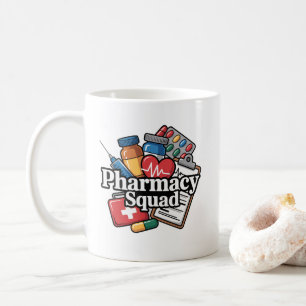Caneca De Café 'Esquadrão da Farmácia'.