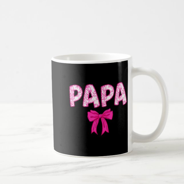Caneca De Café Esquadrão de Aniversário do Papai com Laço Rosa Fa (Direita)